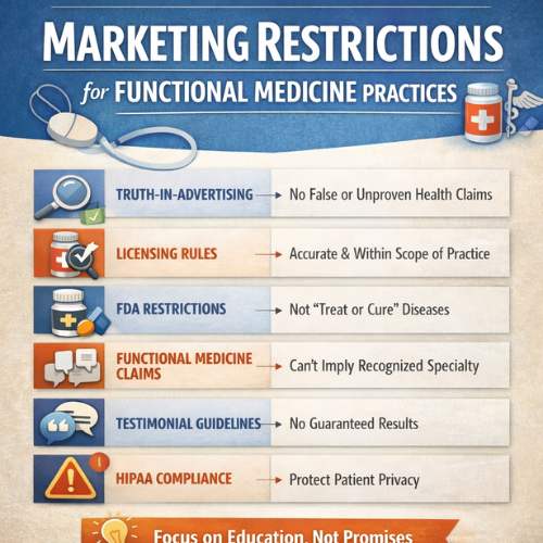 Healthcare marketing compliance and advertising restrictions for functional medicine practices